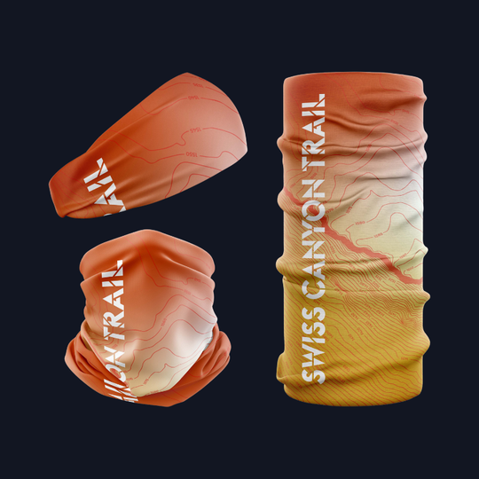 Neck Gaiter - Swiss Canyon Trail - Chasseron - Orange